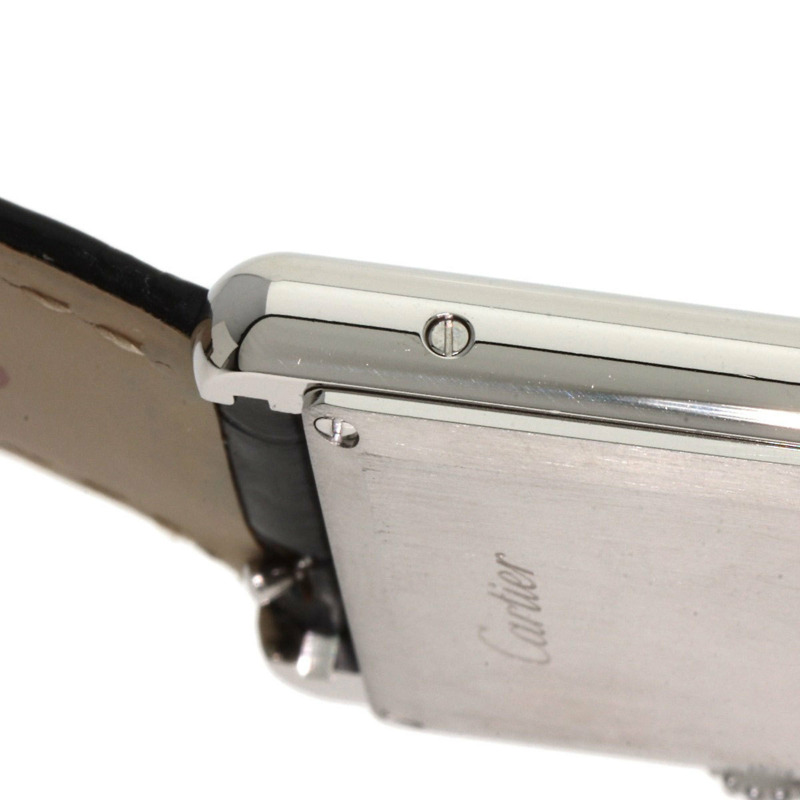 卡地亞 WSTA0072 Must Tank LM 男士腕錶，精鋼鱷魚皮錶帶-18