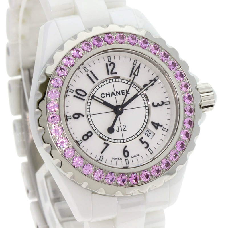 香奈兒 H1181 J12 33毫米粉紅色藍寶石腕錶,陶瓷/陶瓷/粉紅色藍寶石,女士款-3