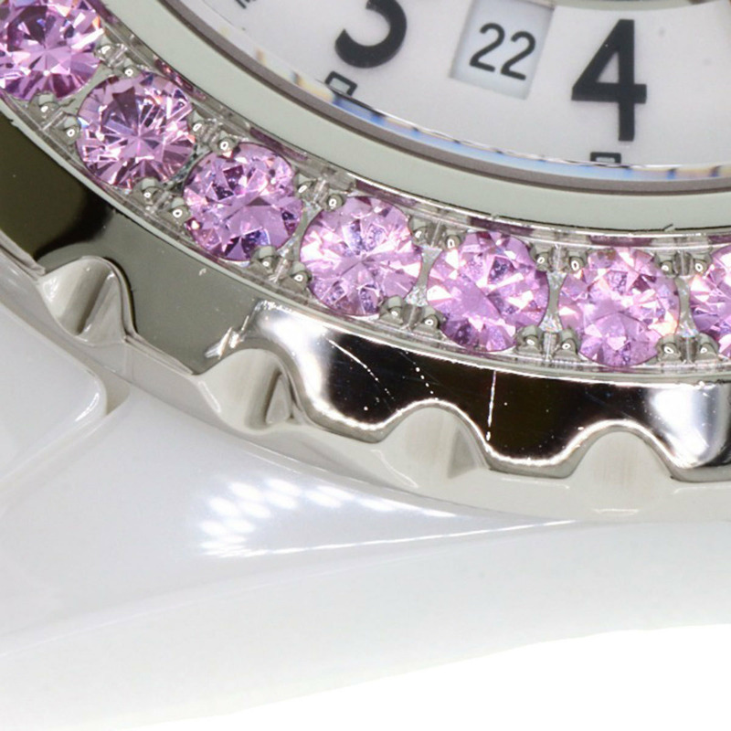 香奈兒 H1181 J12 33毫米粉紅色藍寶石腕錶,陶瓷/陶瓷/粉紅色藍寶石,女士款-12