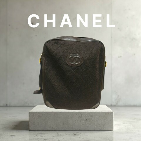 ㊣✨CHANEL✨香奈兒 小香 老香 咖啡色 拼接 異材質  Vintage 相機包 腋下包/二手包/二手精品🌳二手樹屋🌳