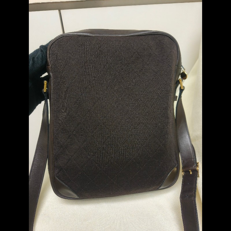 ㊣✨CHANEL✨香奈兒 小香 老香 咖啡色 拼接 異材質  Vintage 相機包 腋下包/二手包/二手精品🌳二手樹屋🌳-4