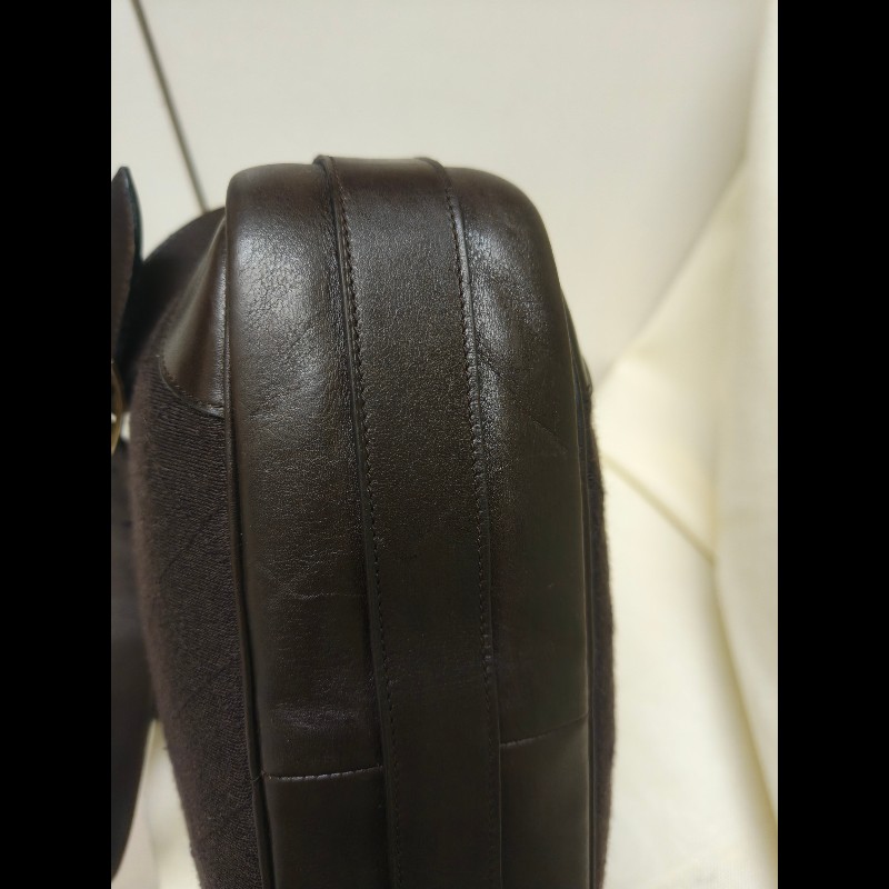 ㊣✨CHANEL✨香奈兒 小香 老香 咖啡色 拼接 異材質  Vintage 相機包 腋下包/二手包/二手精品🌳二手樹屋🌳-6