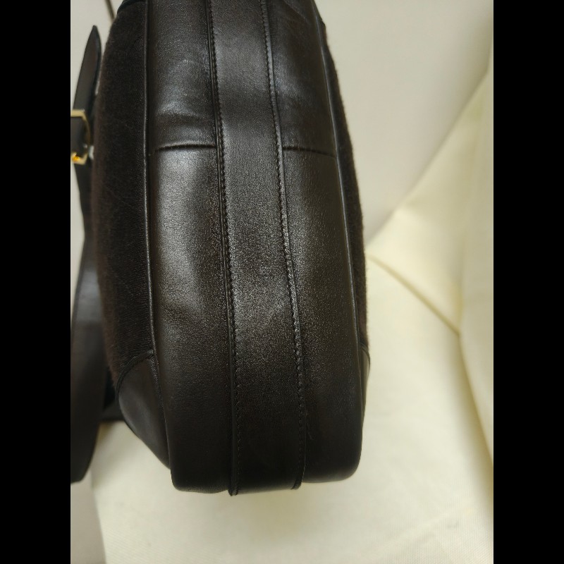 ㊣✨CHANEL✨香奈兒 小香 老香 咖啡色 拼接 異材質  Vintage 相機包 腋下包/二手包/二手精品🌳二手樹屋🌳-7