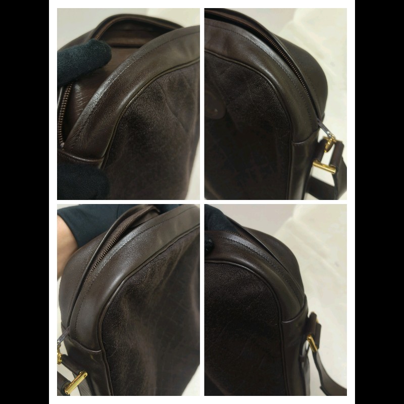 ㊣✨CHANEL✨香奈兒 小香 老香 咖啡色 拼接 異材質  Vintage 相機包 腋下包/二手包/二手精品🌳二手樹屋🌳-8