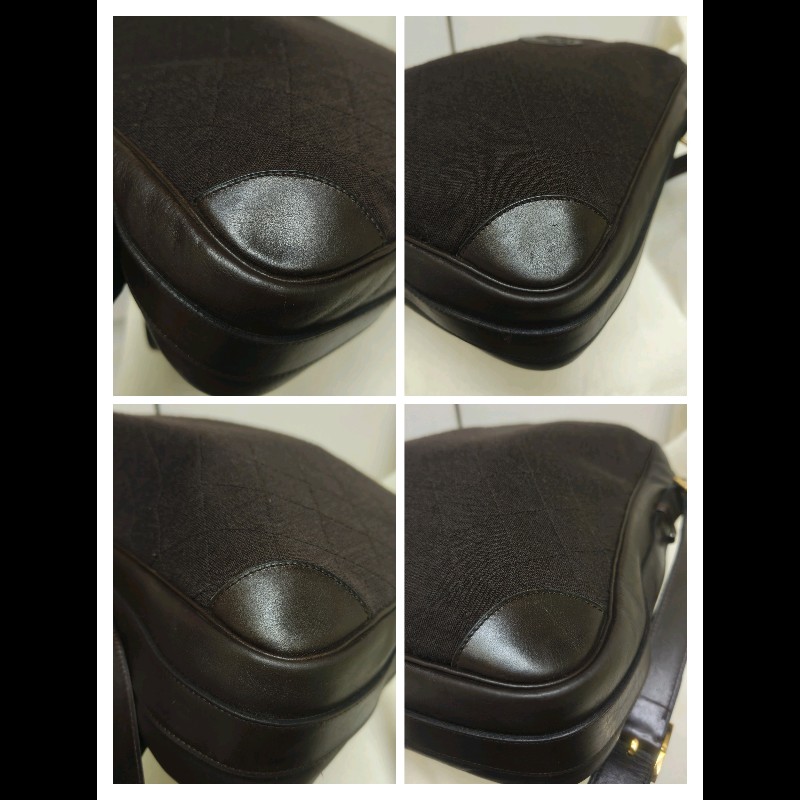 ㊣✨CHANEL✨香奈兒 小香 老香 咖啡色 拼接 異材質  Vintage 相機包 腋下包/二手包/二手精品🌳二手樹屋🌳-9