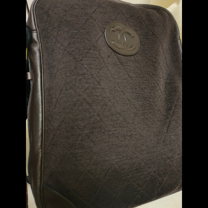 ㊣✨CHANEL✨香奈兒 小香 老香 咖啡色 拼接 異材質  Vintage 相機包 腋下包/二手包/二手精品🌳二手樹屋🌳-10