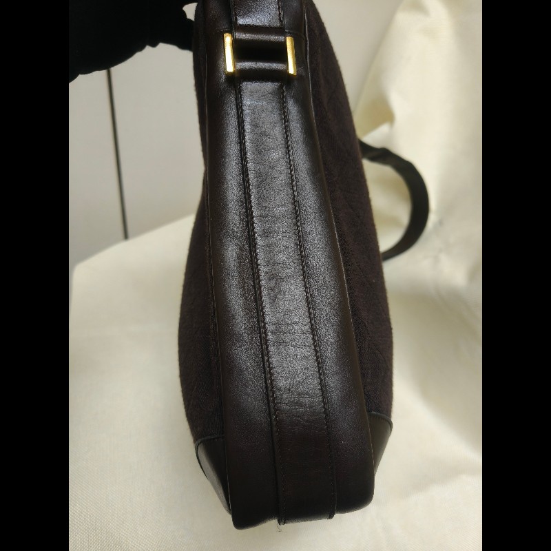 ㊣✨CHANEL✨香奈兒 小香 老香 咖啡色 拼接 異材質  Vintage 相機包 腋下包/二手包/二手精品🌳二手樹屋🌳-13