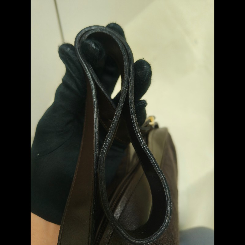 ㊣✨CHANEL✨香奈兒 小香 老香 咖啡色 拼接 異材質  Vintage 相機包 腋下包/二手包/二手精品🌳二手樹屋🌳-26