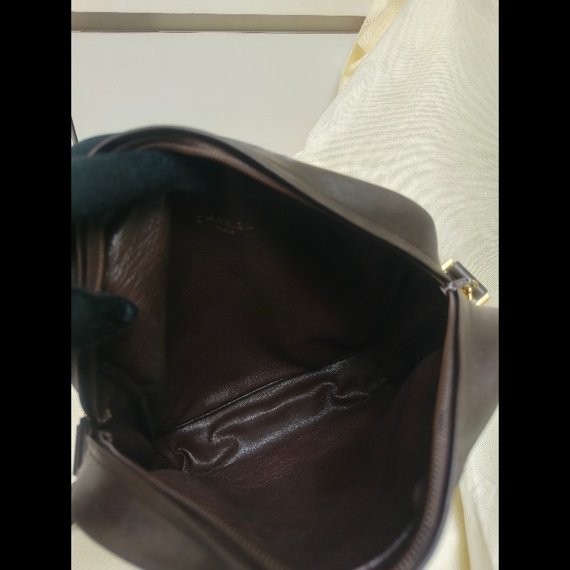 ㊣✨CHANEL✨香奈兒 小香 老香 咖啡色 拼接 異材質  Vintage 相機包 腋下包/二手包/二手精品🌳二手樹屋🌳-30