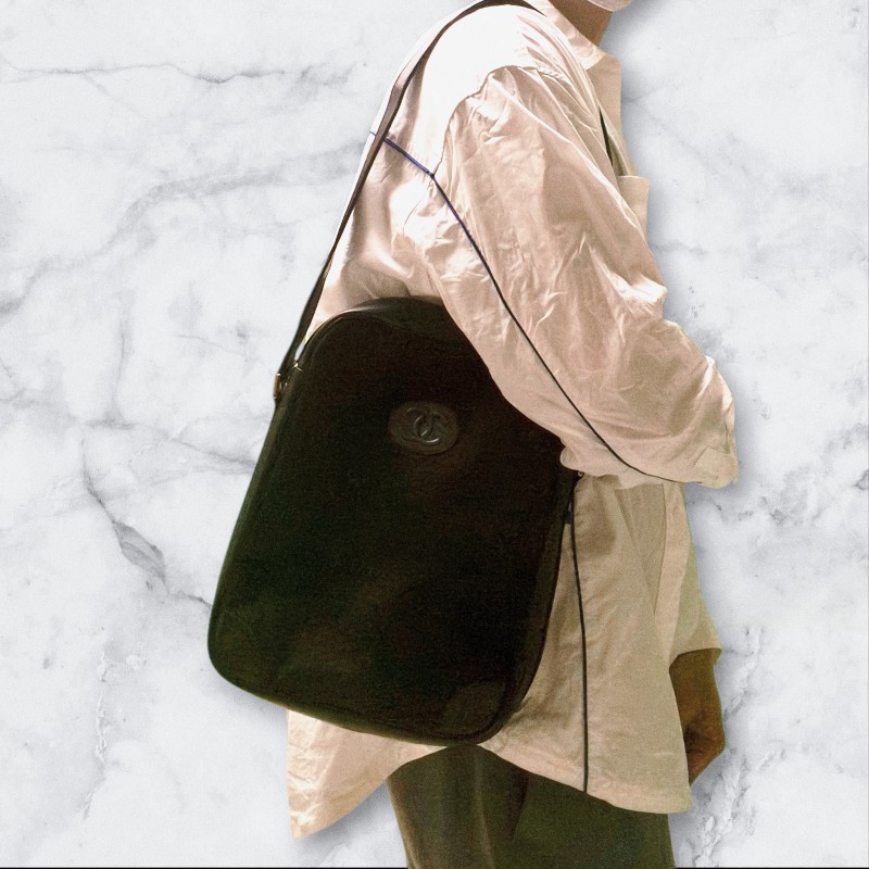 ㊣✨CHANEL✨香奈兒 小香 老香 咖啡色 拼接 異材質  Vintage 相機包 腋下包/二手包/二手精品🌳二手樹屋🌳-40