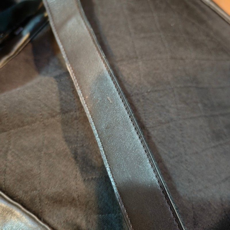 ㊣✨CHANEL✨香奈兒 小香 老香 可可色 咖啡色 拼接 異材質 Vintage 相機包 腋下包/二手包/二手精品🌳二手樹屋🌳-28