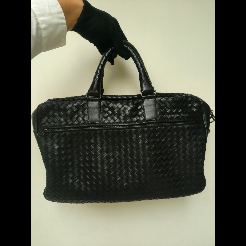㊣✨Bottega Veneta ✨寶緹嘉 BV 黑色 羊皮 編織 通勤 手提包 公事包 文件包 筆電包 保齡球包/二手包/二手精品/保證正品🌳二手樹屋🌳-1