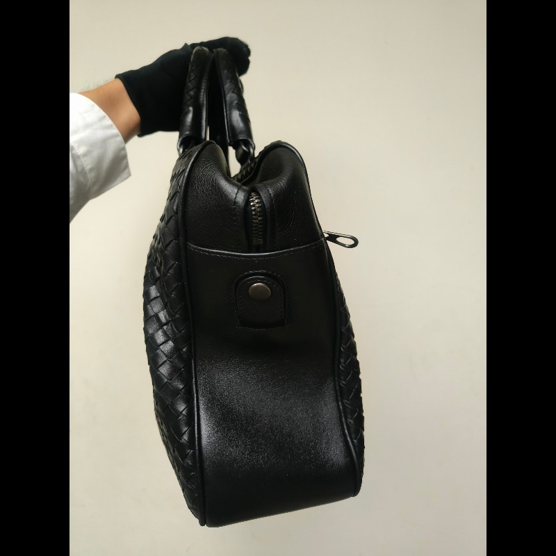 ㊣✨Bottega Veneta ✨寶緹嘉 BV 黑色 羊皮 編織 通勤 手提包 公事包 文件包 筆電包 保齡球包/二手包/二手精品/保證正品🌳二手樹屋🌳-4