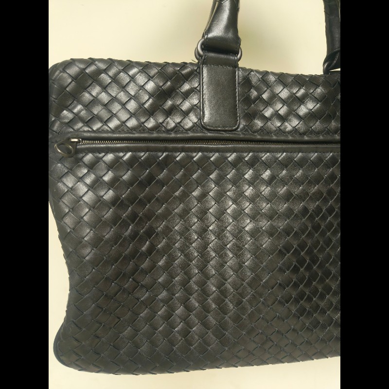 ㊣✨Bottega Veneta ✨寶緹嘉 BV 黑色 羊皮 編織 通勤 手提包 公事包 文件包 筆電包 保齡球包/二手包/二手精品/保證正品🌳二手樹屋🌳-10
