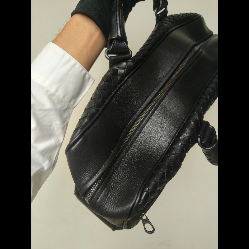 ㊣✨Bottega Veneta ✨寶緹嘉 BV 黑色 羊皮 編織 通勤 手提包 公事包 文件包 筆電包 保齡球包/二手包/二手精品/保證正品🌳二手樹屋🌳-16