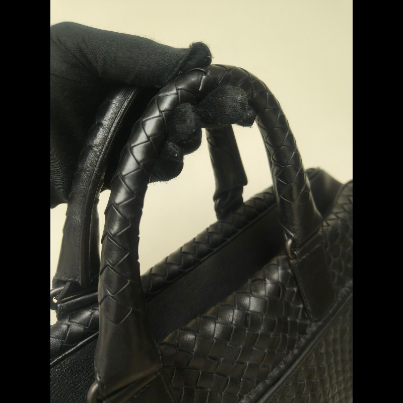 ㊣✨Bottega Veneta ✨寶緹嘉 BV 黑色 羊皮 編織 通勤 手提包 公事包 文件包 筆電包 保齡球包/二手包/二手精品/保證正品🌳二手樹屋🌳-18