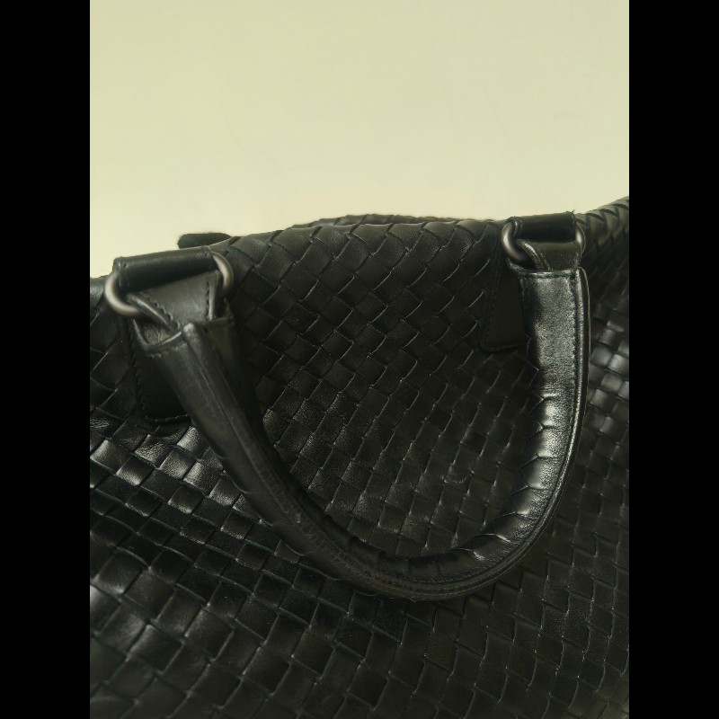 ㊣✨Bottega Veneta ✨寶緹嘉 BV 黑色 羊皮 編織 通勤 手提包 公事包 文件包 筆電包 保齡球包/二手包/二手精品/保證正品🌳二手樹屋🌳-21