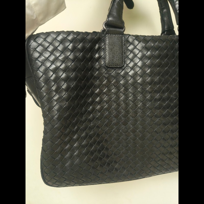 ㊣✨Bottega Veneta ✨寶緹嘉 BV 黑色 羊皮 編織 通勤 手提包 公事包 文件包 筆電包 保齡球包/二手包/二手精品/保證正品🌳二手樹屋🌳-23