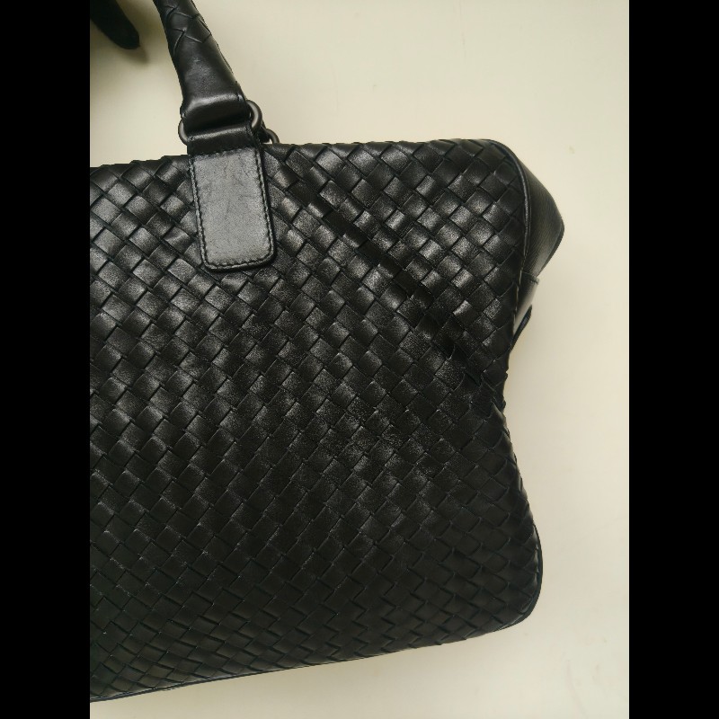 ㊣✨Bottega Veneta ✨寶緹嘉 BV 黑色 羊皮 編織 通勤 手提包 公事包 文件包 筆電包 保齡球包/二手包/二手精品/保證正品🌳二手樹屋🌳-24
