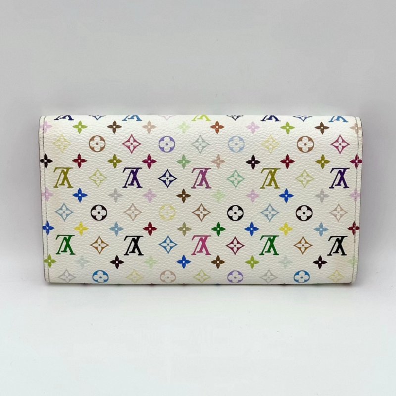 LV 白三彩長款手拿錢包19*10 98新配件塵袋-5