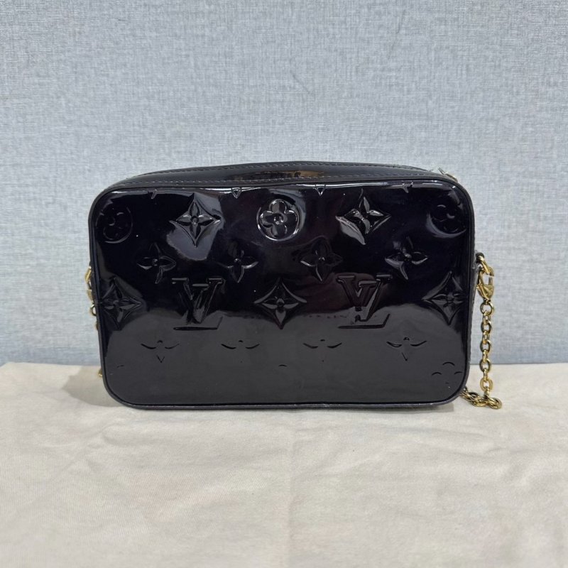 LV 櫻桃色漆皮三合一肩背斜背相機包19.5*12*5 98新配件塵袋-4