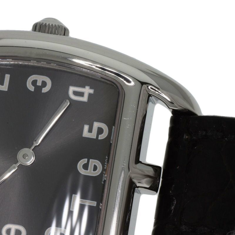 愛馬仕 CT1.210 Cape Cod Tonneau 女士腕錶，精鋼錶殼搭配鱷魚皮錶帶。-21