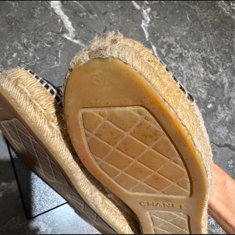 Chanel草編鞋-15