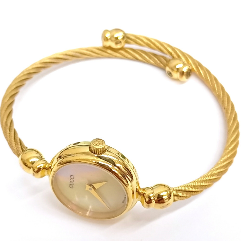 GUCCI 石英手環腕錶 2700.2L，貝殼錶盤，女士腕錶，JA-25115-1