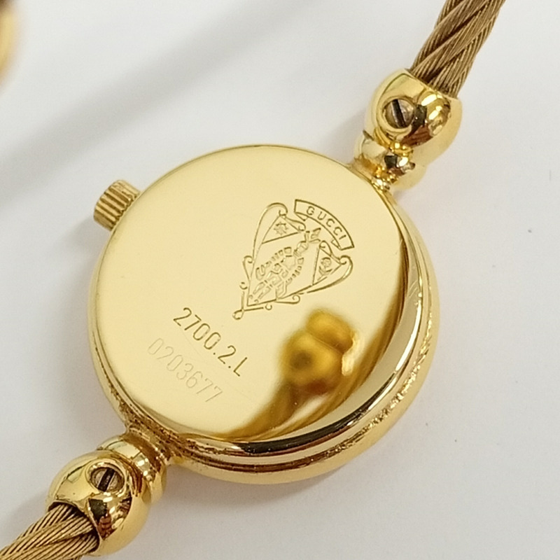 GUCCI 石英手環腕錶 2700.2L，貝殼錶盤，女士腕錶，JA-25115-3