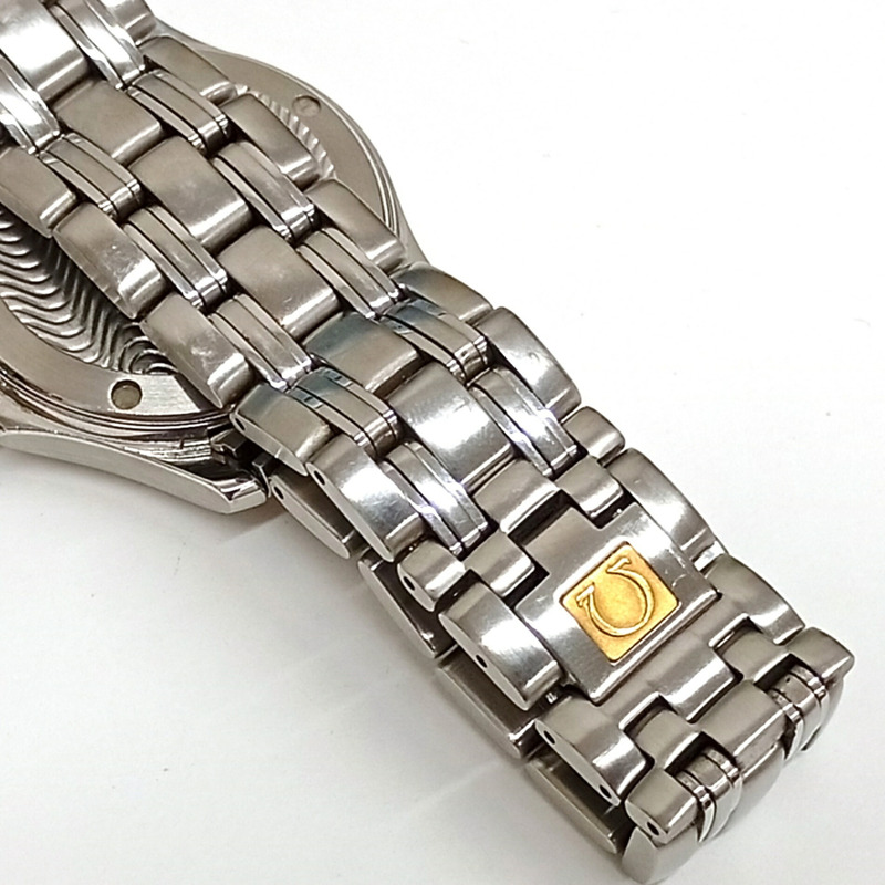 歐米茄海馬系列120公尺潛水錶 2511.31 銀色錶盤日期顯示不鏽鋼男士石英錶 JA-25161-3