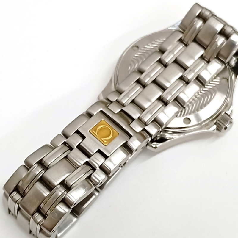 歐米茄海馬系列120公尺潛水錶 2511.31 銀色錶盤日期顯示不鏽鋼男士石英錶 JA-25161-4