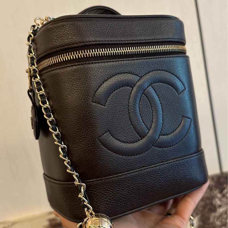 (MYMluxurybag) Chanel 有咭有貼 化妝袋 古董袋 荔枝皮袋 斜挎袋-5