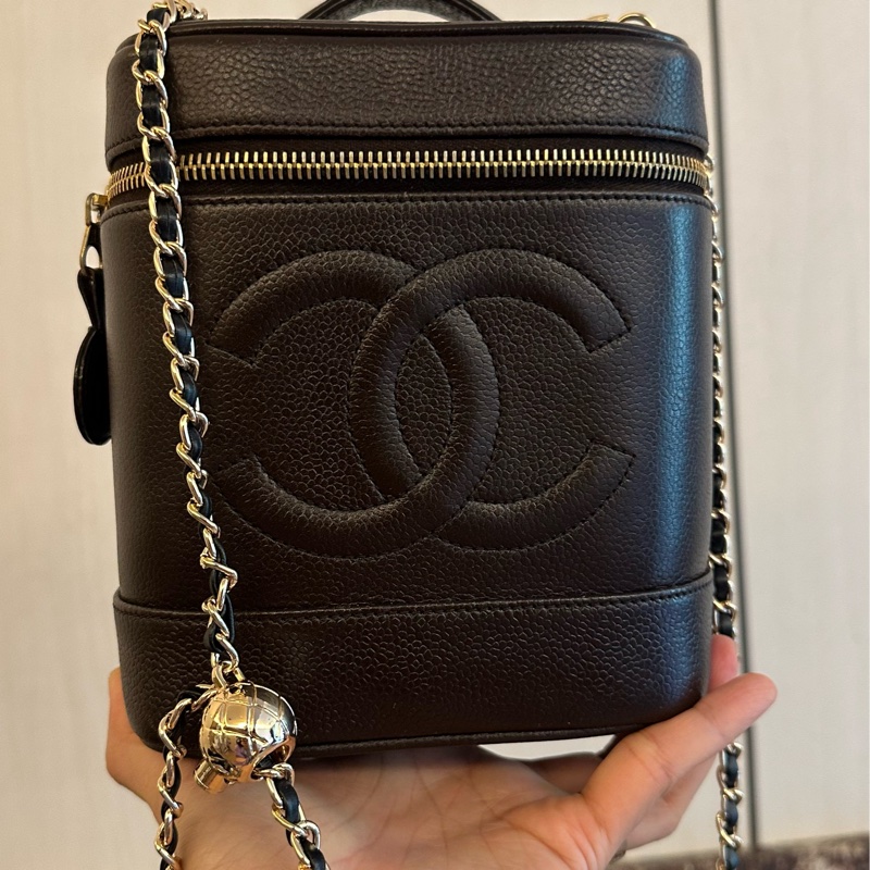 (MYMluxurybag) Chanel 有咭有貼 化妝袋 古董袋 荔枝皮袋 斜挎袋-6