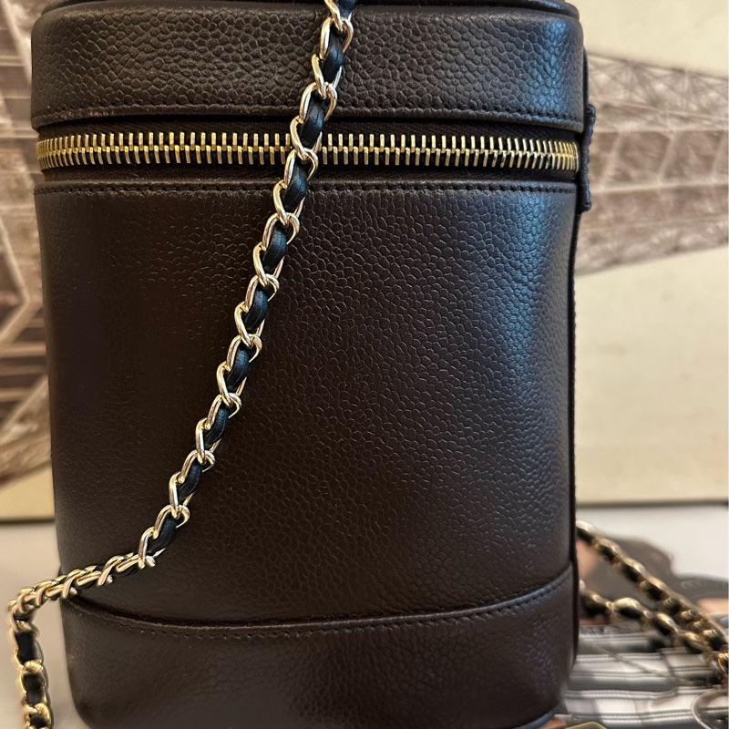 (MYMluxurybag) Chanel 有咭有貼 化妝袋 古董袋 荔枝皮袋 斜挎袋-8