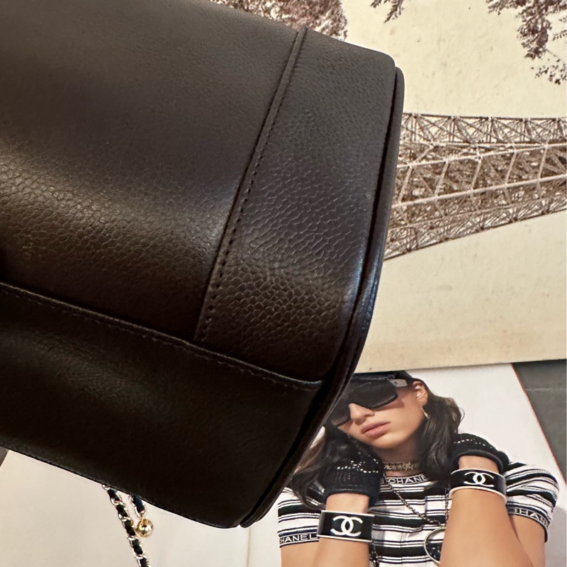 (MYMluxurybag) Chanel 有咭有貼 化妝袋 古董袋 荔枝皮袋 斜挎袋-12