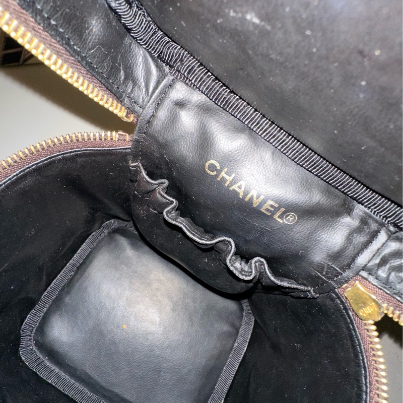 (MYMluxurybag) Chanel 有咭有貼 化妝袋 古董袋 荔枝皮袋 斜挎袋-34