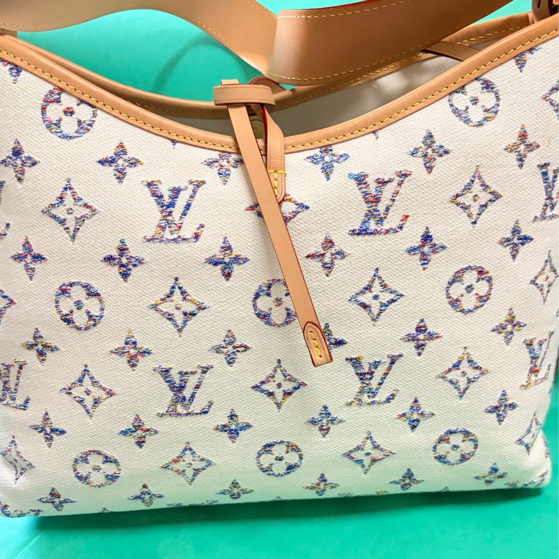 LV Carryall Pm 漂亮緹花肩背托特包 29*13*23-2