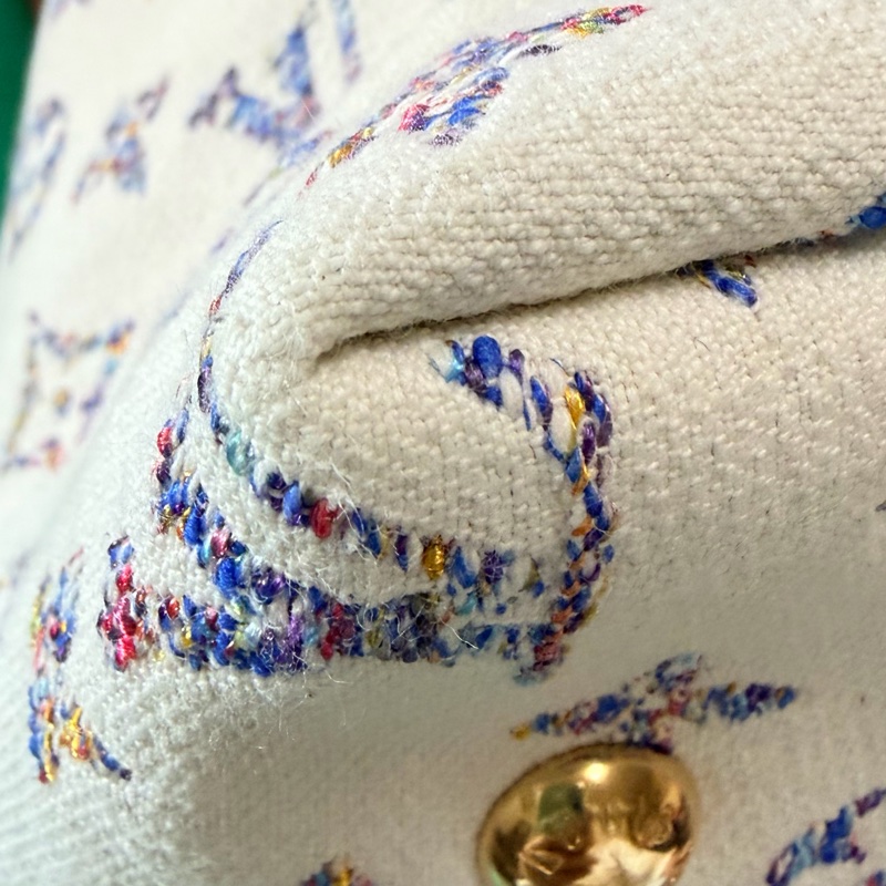 LV Carryall Pm 漂亮緹花肩背托特包 29*13*23-3