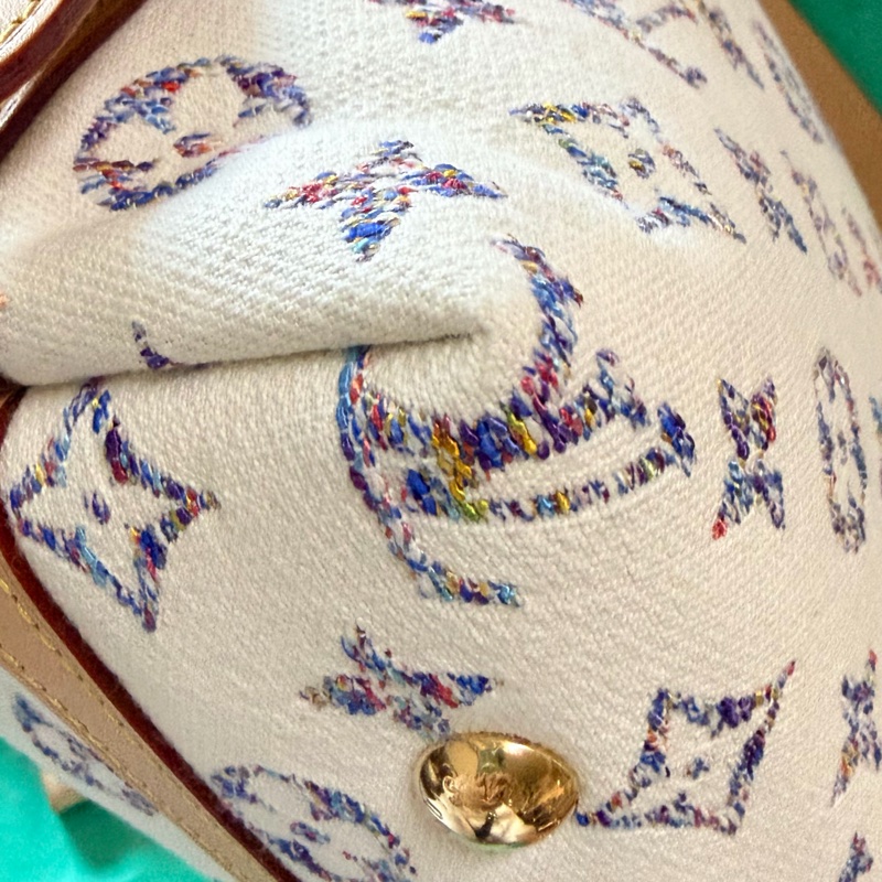 LV Carryall Pm 漂亮緹花肩背托特包 29*13*23-4