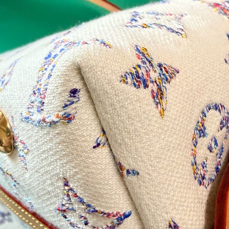 LV Carryall Pm 漂亮緹花肩背托特包 29*13*23-5