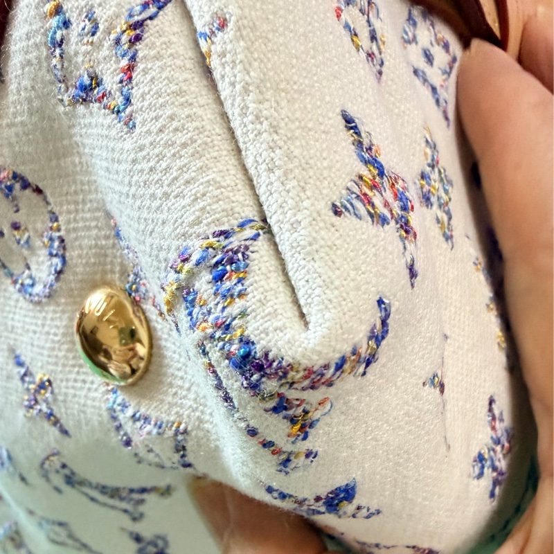 LV Carryall Pm 漂亮緹花肩背托特包 29*13*23-6