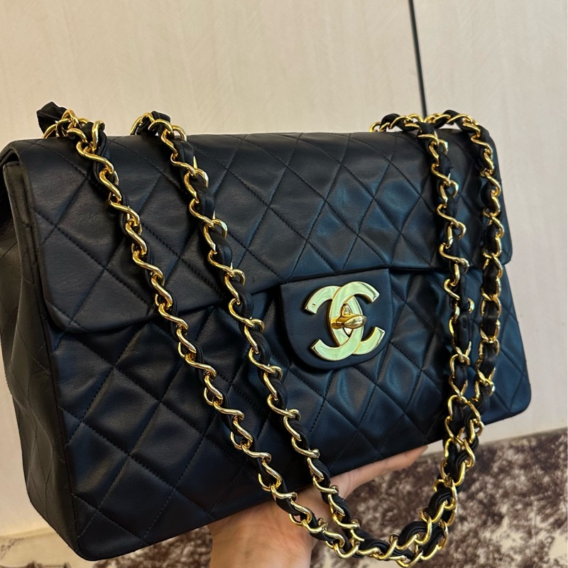 (MYMluxurybag) Chanel 黑金 max 33 背嫂袋 Beckham bag 全皮袋-5
