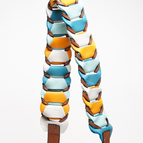 LOEWE包袋配件萬用肩帶（黃藍色）