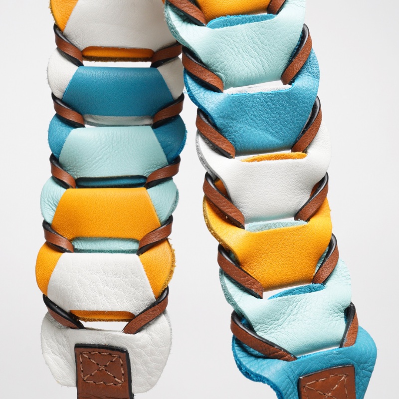 LOEWE包袋配件萬用肩帶（黃藍色）-1