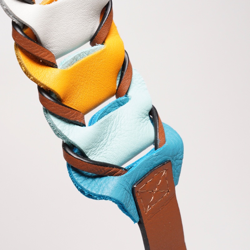 LOEWE包袋配件萬用肩帶（黃藍色）-4