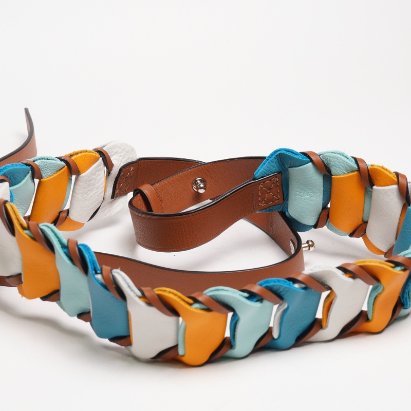 LOEWE包袋配件萬用肩帶（黃藍色）-9