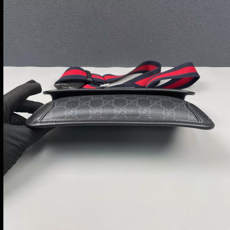 Gucci • 經典黑色老花腰包 胸包-7