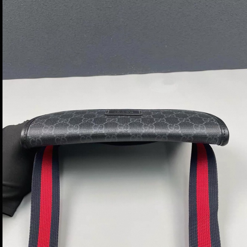 Gucci • 經典黑色老花腰包 胸包-9