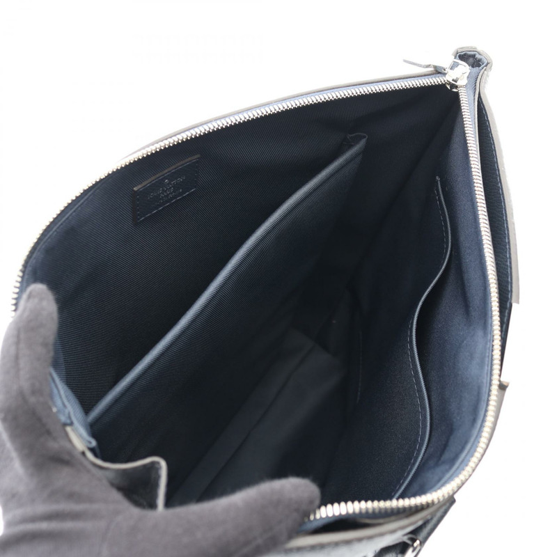 路易威登 Anton 手提單肩斜背包 M33432 Taiga 皮革 藍色海軍藍-2