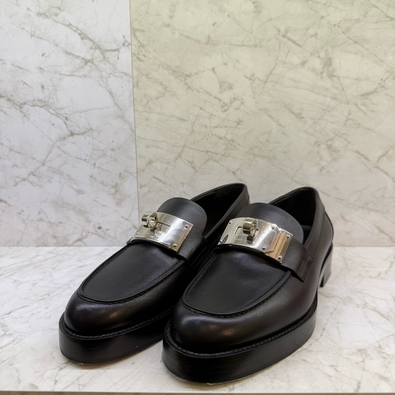 HERMES黑銀KELLY 瑪莉珍鞋37-0